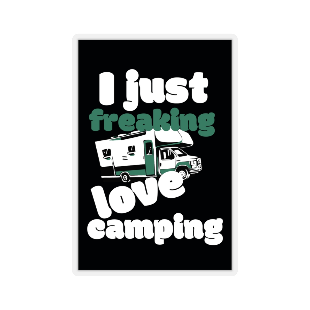 🥇 Vinili adesivi frase di camper i love my camping 🥇